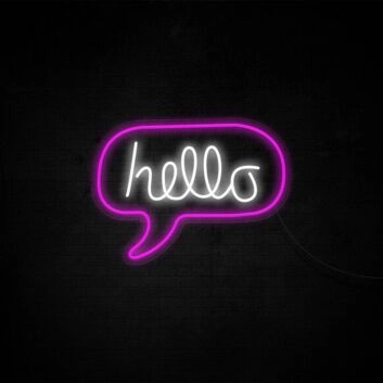 Hello Neon Sign adds a welcoming touch to any home