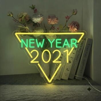 New Year 2021 Neon Sign for New Year festivities