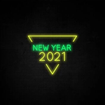 New Year 2021 Neon Sign for New Year festivities