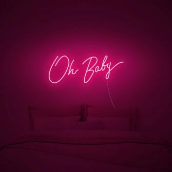 Oh Baby Neon Sign perfect for baby showers and nurseries
