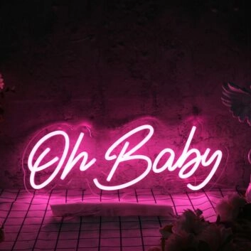 Oh Baby Neon Sign perfect for baby showers and nurseries