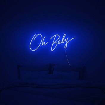 Oh Baby Neon Sign perfect for baby showers and nurseries