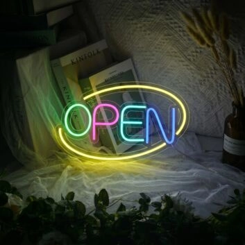 Open Neon Sign for business and store fronts