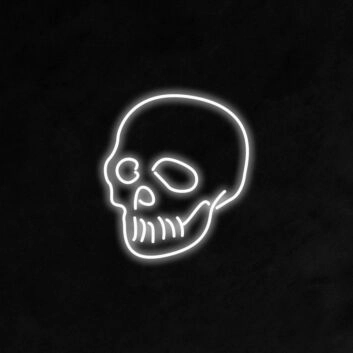 Skull Neon Sign ideal for edgy and Halloween-themed decor