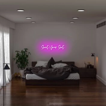 Shoot Your Shot Neon Sign perfect for motivational decor