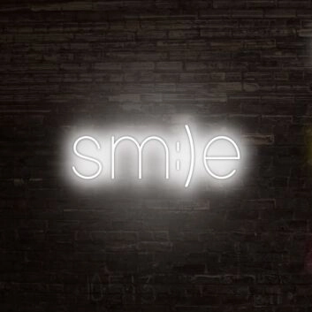Smile Neon Sign for a cheerful and positive atmosphere