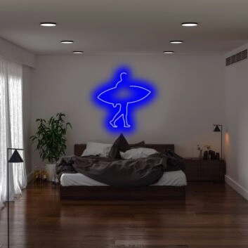 Surfer Neon Sign perfect for beach-themed decor