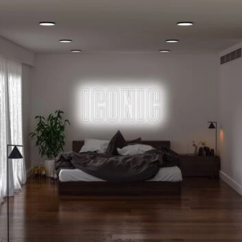 Iconic Neon Sign adds a bold statement to any room
