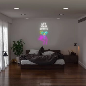 Lift Your Spirits Neon Sign for uplifting and positive environments