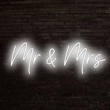 Mr And Mrs Neon Sign ideal for wedding celebrations