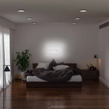 Obsessive Coffee Disorder Neon Sign ideal for coffee lovers