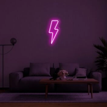 Lightning Strike Neon Sign perfect for energetic decor