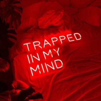 Trapped In My Mind Neon Sign for artistic and thoughtful decor