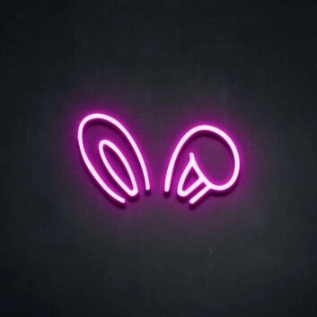 Bunny Ears Neon Sign adds a playful touch to any room