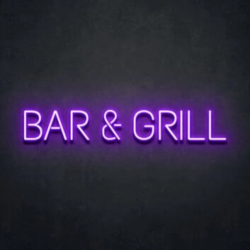 Bar Grill Neon Sign ideal for bar and grill establishments