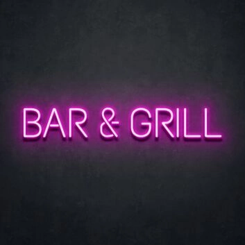 Bar Grill Neon Sign ideal for bar and grill establishments