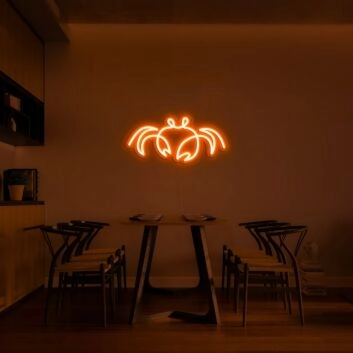 Cancer Crab Neon Sign for Astrology Fans