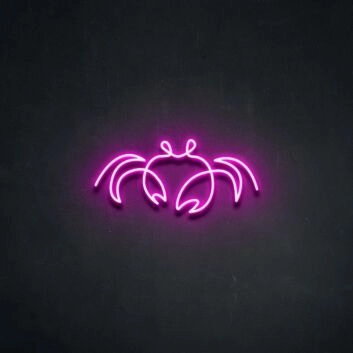 Cancer Crab Neon Sign for Astrology Fans