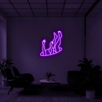Falling Neon Sign for Dramatic Spaces