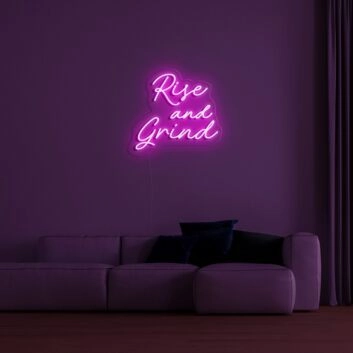 Rise And Grind Neon Sign for Motivational Spaces