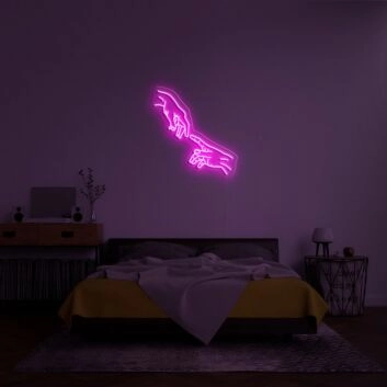 Hand Of God Neon Sign for Artistic Decor