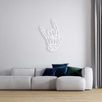 Skellihand Neon Sign for Edgy Decor