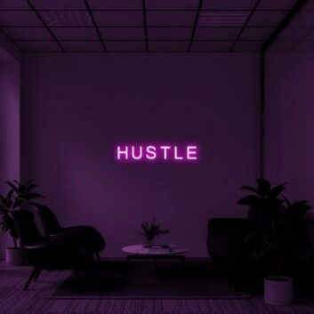 Hustle Neon Sign for Motivational Offices