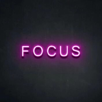 Focus Neon Sign for Productive Spaces
