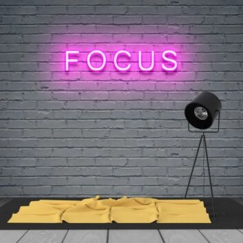 Focus Neon Sign for Productive Spaces