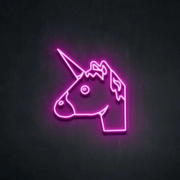 Unicornhead Neon Sign for Kids Rooms