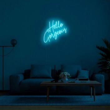 Hello Gorgeous Neon Sign for Welcoming Spaces