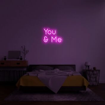 You Me Neon Sign for Romantic Decor