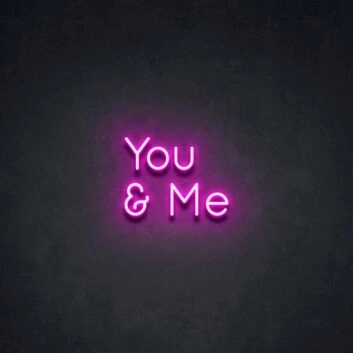 You Me Neon Sign for Romantic Decor