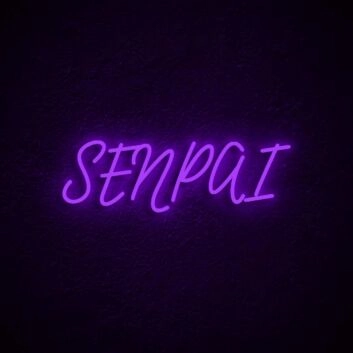 Senpai Neon Sign for Anime Lovers
