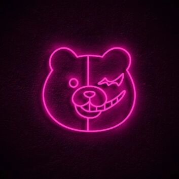 Monokuma Neon Sign for Danganronpa Fans