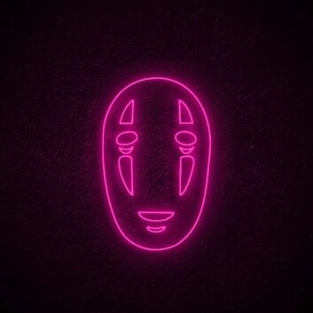 No Face Neon Sign for Studio Ghibli Lovers