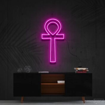 Ankh Neon Sign for Spiritual Decor and Lifestyle Spaces