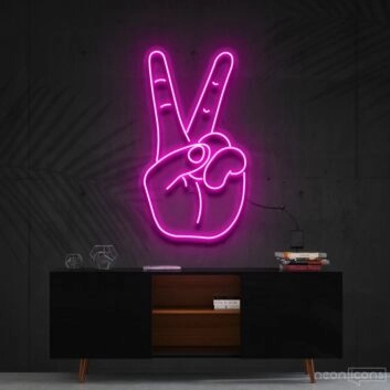 Peace Sign Neon Sign for Peaceful and Boho Decor