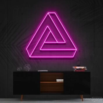 Penrose Triangle Neon Sign for Geometric Art Lovers