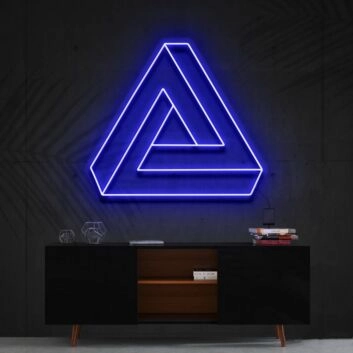 Penrose Triangle Neon Sign for Geometric Art Lovers