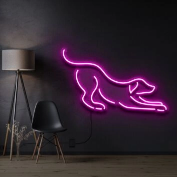 Playful Dog Neon Sign for Pet Lovers and Kids Rooms