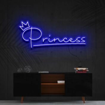 Princess Neon Sign for Kids and Girls Rooms
