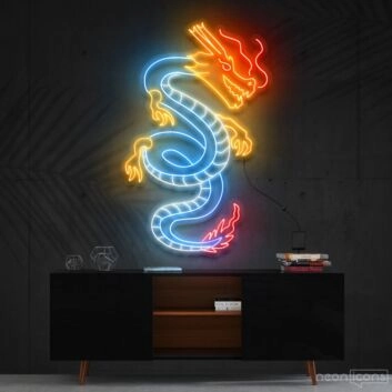 Blood Of The Dragons Multicolour Neon Sign for Fantasy Lovers