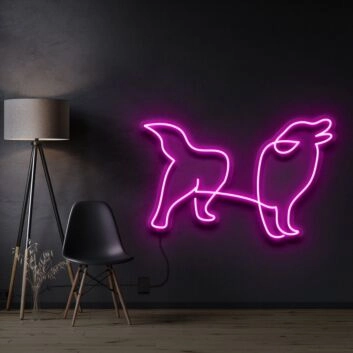 Border Collie Neon Sign for Pet Lovers