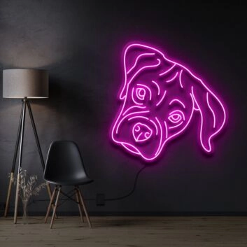 Boxer Puppy Neon Sign for Pet Lovers