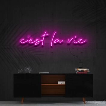 Cest La Vie Neon Sign for Inspirational and French Themed Decor