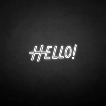 &#39;HELLO2&#39; neon sign