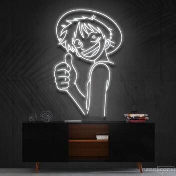 Strawhat Luffy One Piece Neon Sign for Anime Lovers