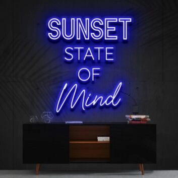 Sunset State Of Mind Neon Sign for Calming and Nature Themed Decor