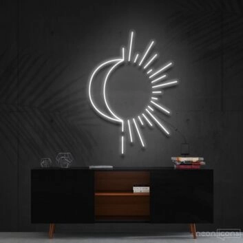 Sunshine Moonshine Neon Sign for Whimsical and Playful Decor